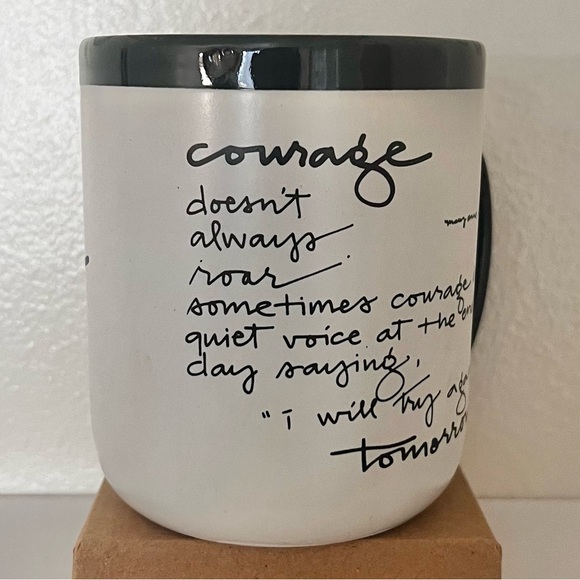 “COURAGE” Motivational Porcelain Mug 16oz - Picture 4 of 5